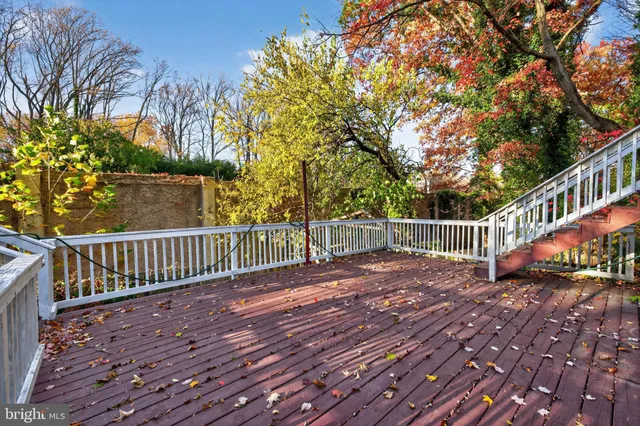 a view of deck with wooden floor and fence
