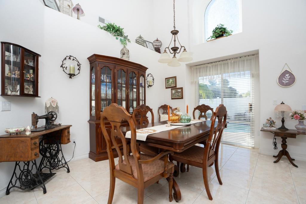 2807 Manzanita View Road Alpine, CA 91901 - Photo 7 of 36 a view of a dining room with furniture and a chandelier