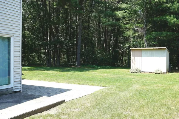 a view of a backyard