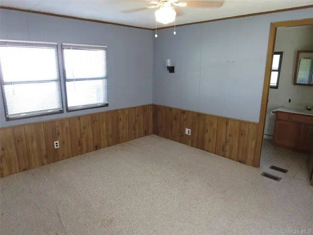 an empty room with window