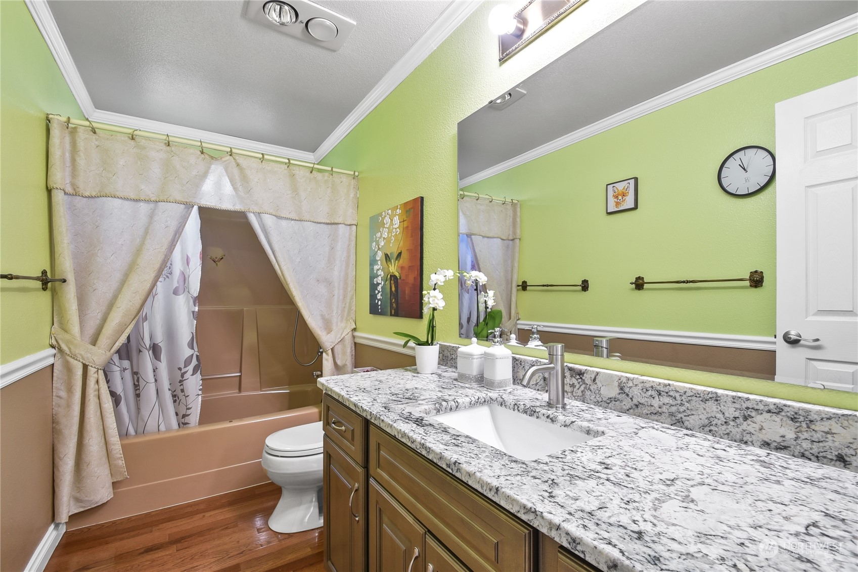 31108 11th Place Southwest Federal Way, WA 98023 - Photo 10 of 22 a bathroom with a granite countertop sink and a mirror