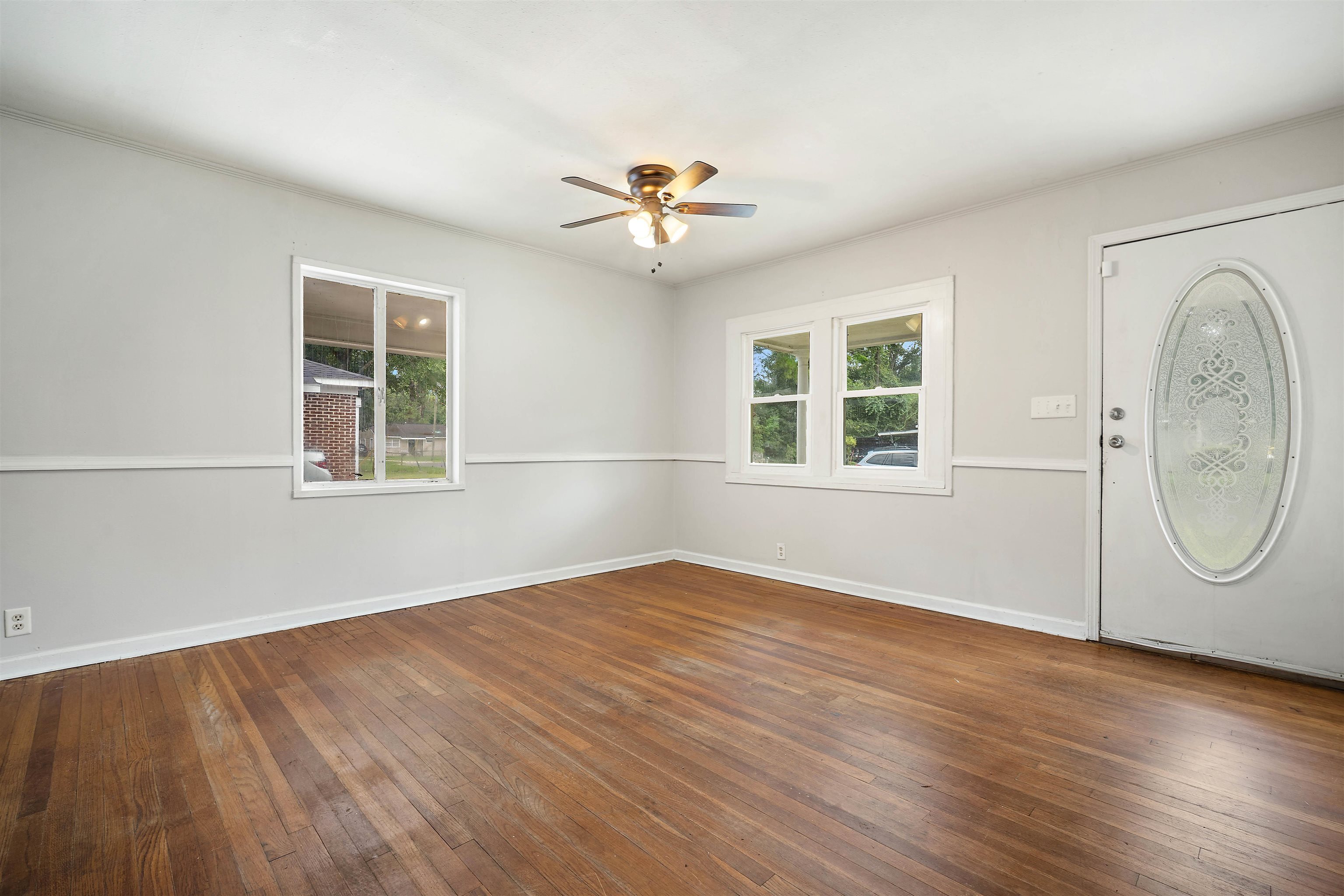 3014 Farcott Street Mobile, AL 36606 - Photo 5 of 26 Foyer with dark wood-type flooring and ceiling fan