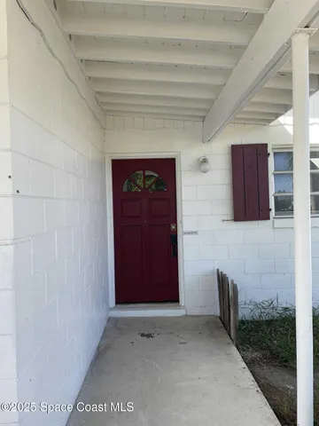 a view of front door
