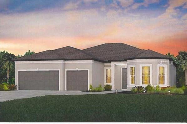 front view of house with a yard