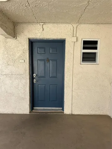 a view of front door of house