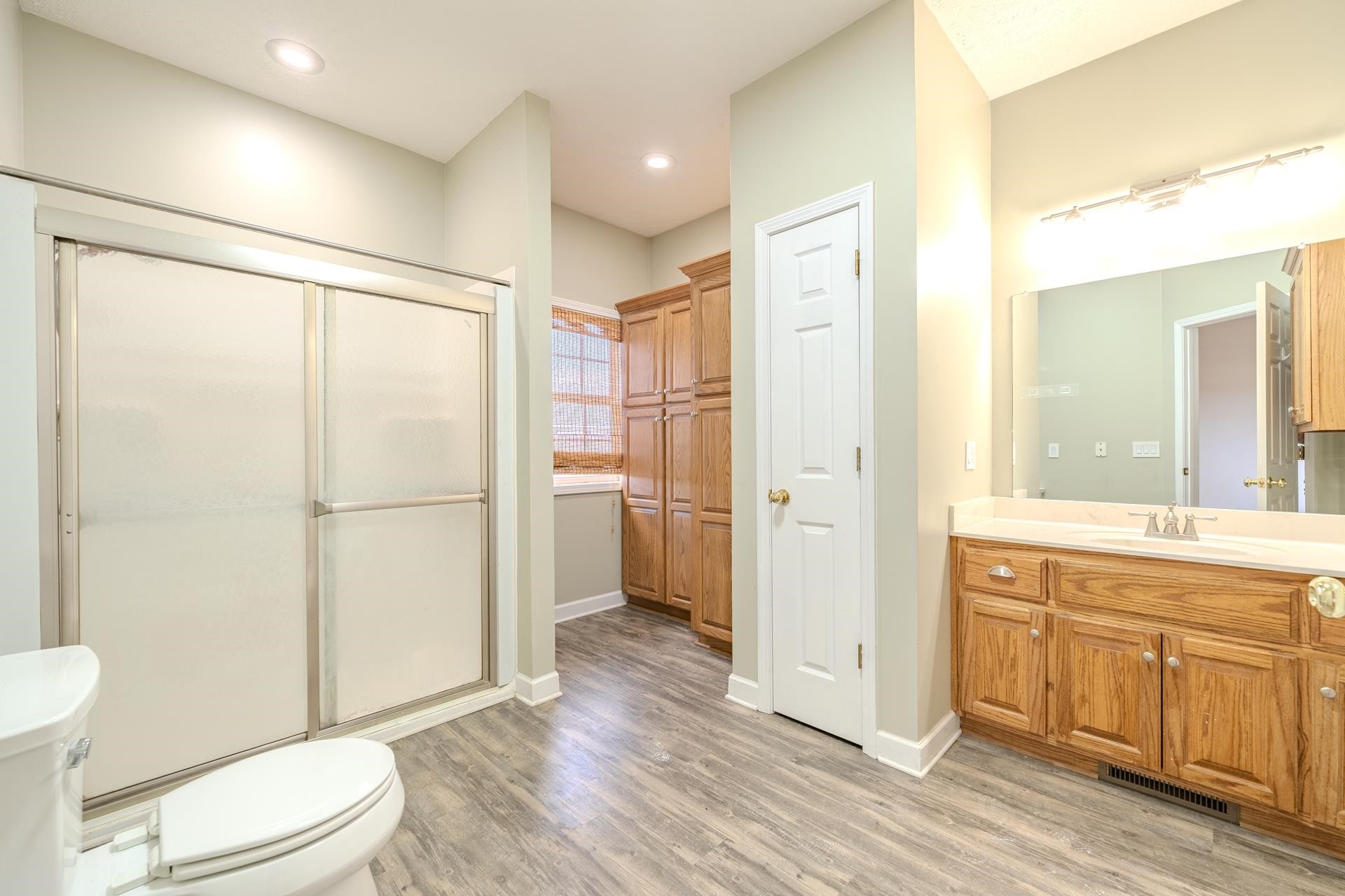 185 Leath Lane Finger, TN 38334 - Photo 17 of 34 a bathroom with a shower a sink and a toilet