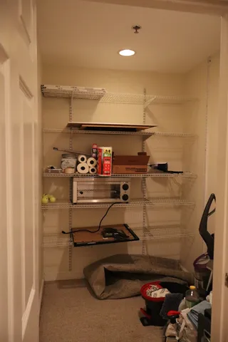 a room with storage and utility