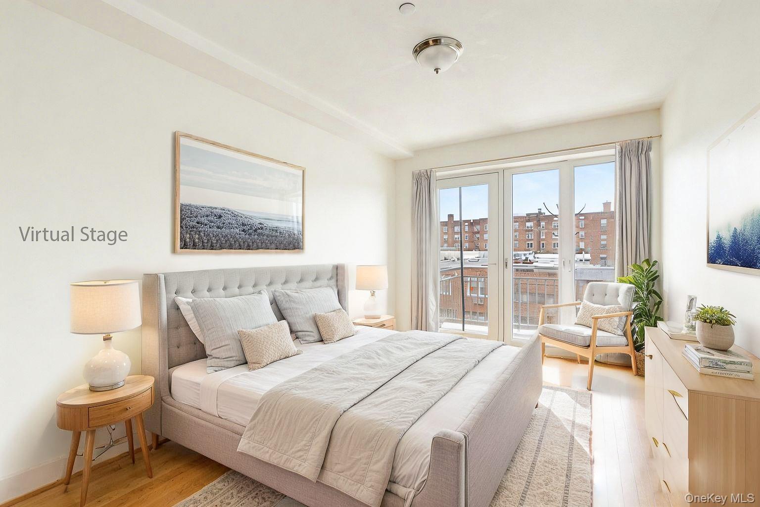 57-50 Granger Street, Unit 3A Queens, NY 11368 - Photo 8 of 20 a bedroom with a large bed and a large window