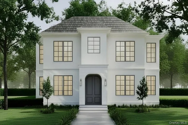 a front view of a house