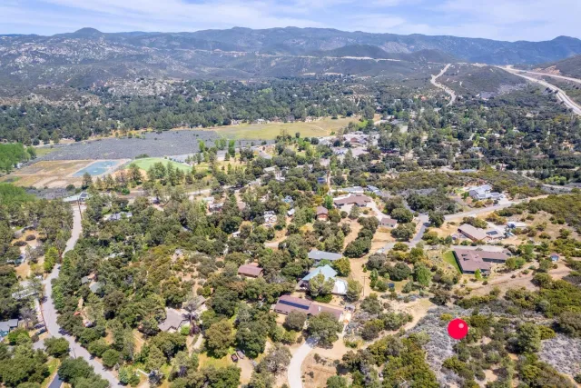 a view of a city and mountains