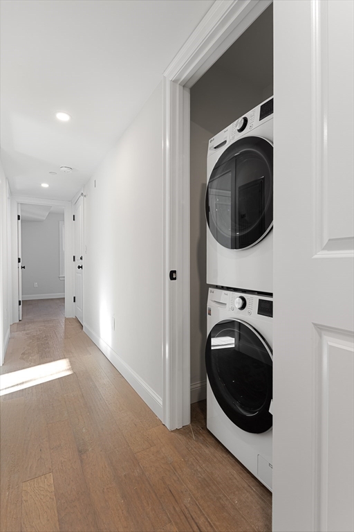 19 George Street, Unit 3 Somerville, MA 02145 - Photo 20 of 20 a view of a hallway with washer and dryer