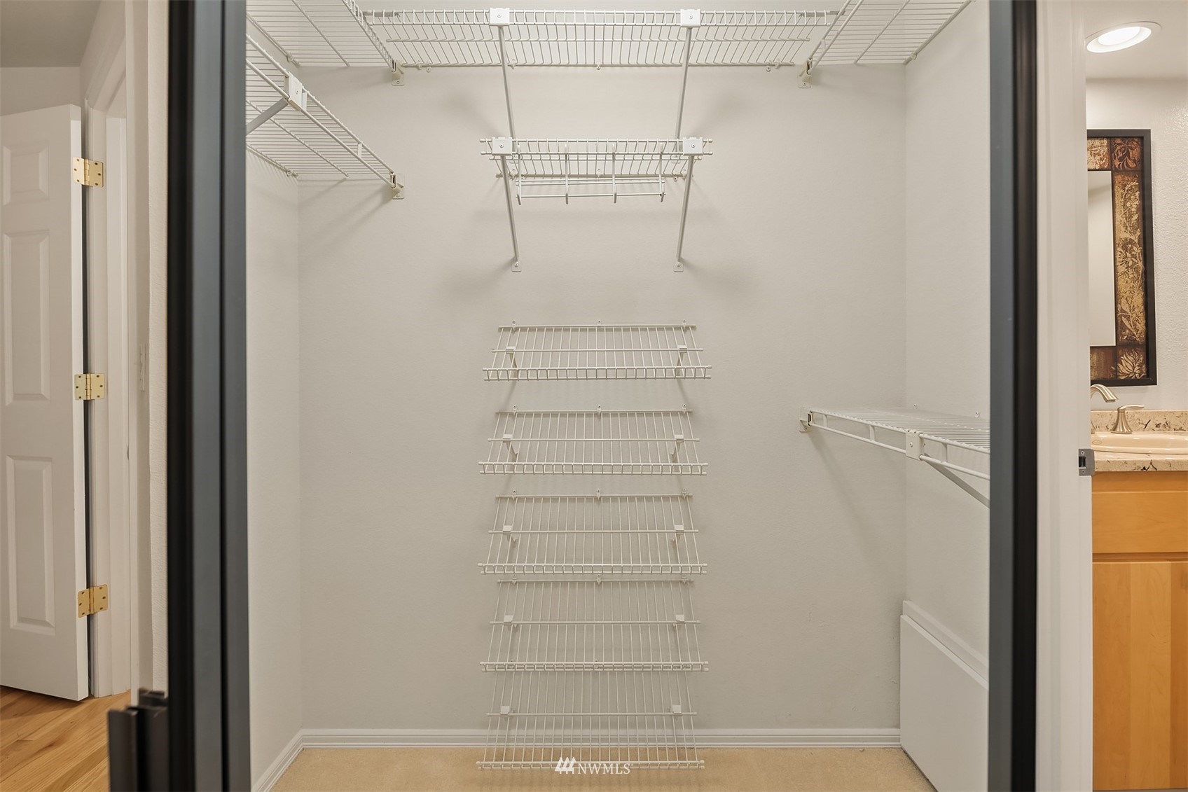 6730 114th Avenue Southeast Bellevue, WA 98006 - Photo 22 of 32 a view of walk in closet with empty racks