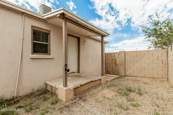 a front view of a house