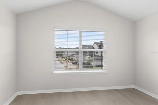 an empty room with a window