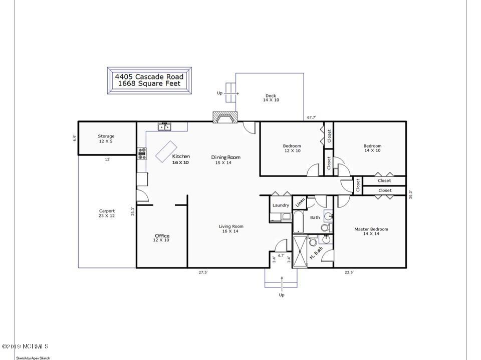 4405 Cascade Road Wilmington, NC 28409 - Photo 29 of 29 floor plan Cascade