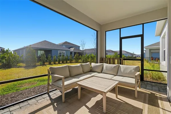 a view of a lake with outdoor space