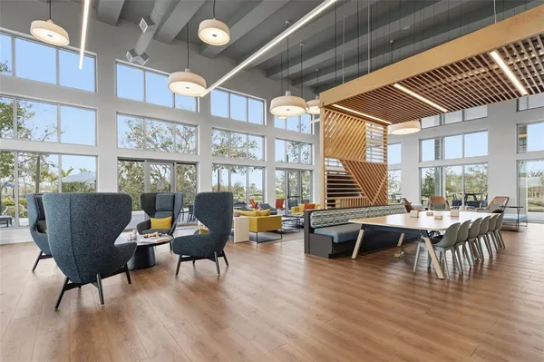 an aerial view of houses with yard