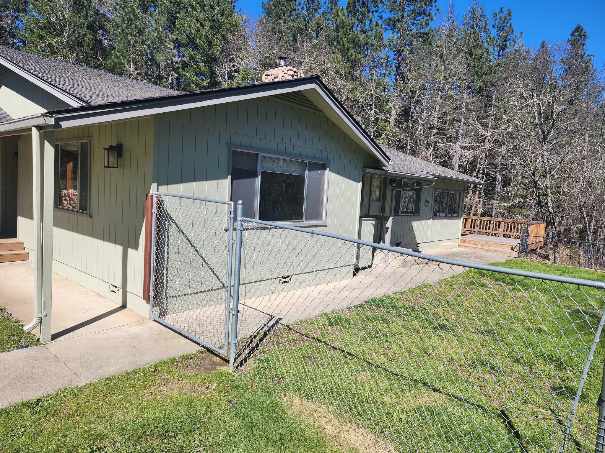 Fenced Yard near house