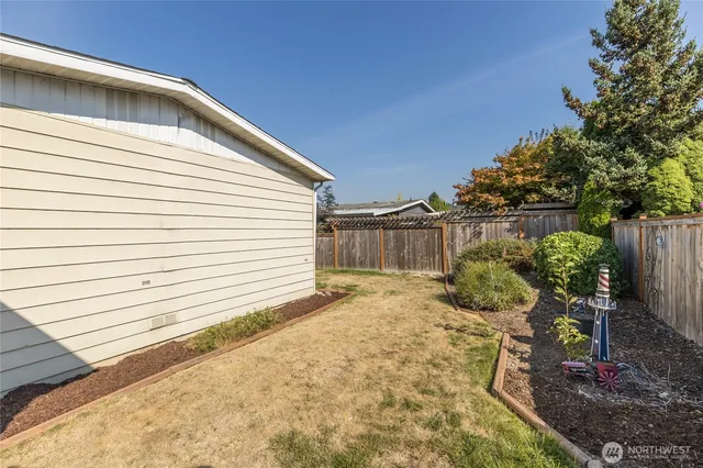 a backyard of a house