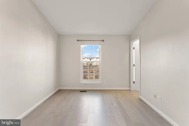 an empty room with window