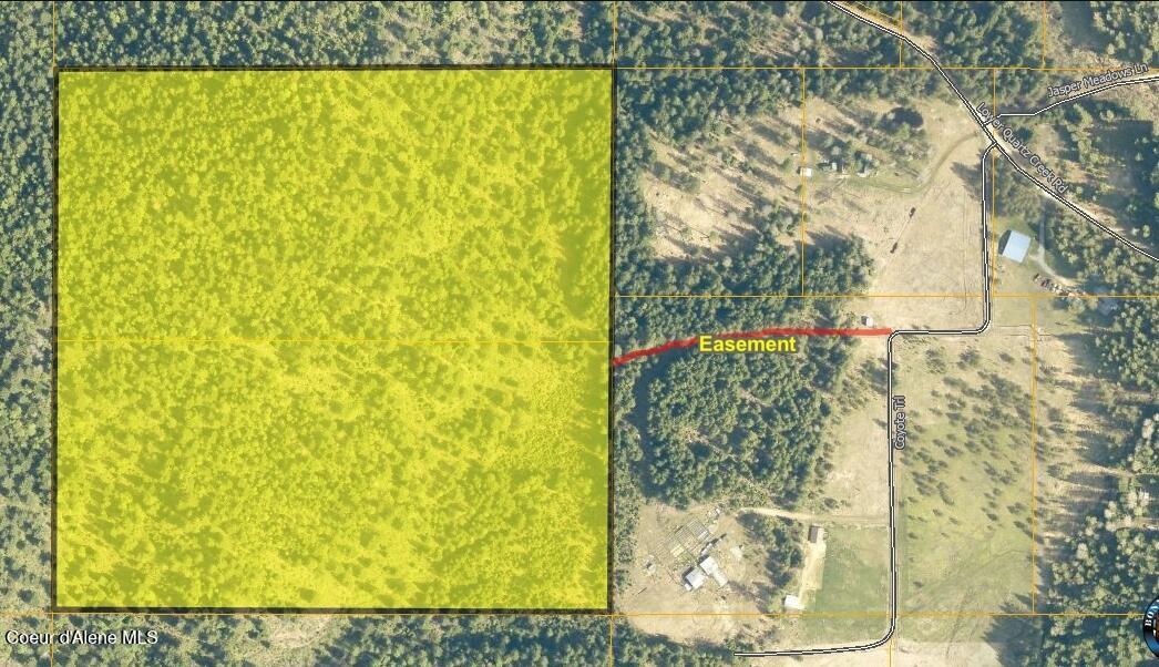 127 Coyote Trail Priest River, ID 83856 - Photo 2 of 29 Aerial showing easement