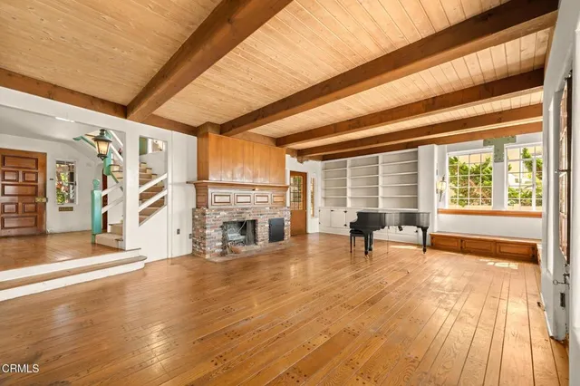 a view of a building from a window