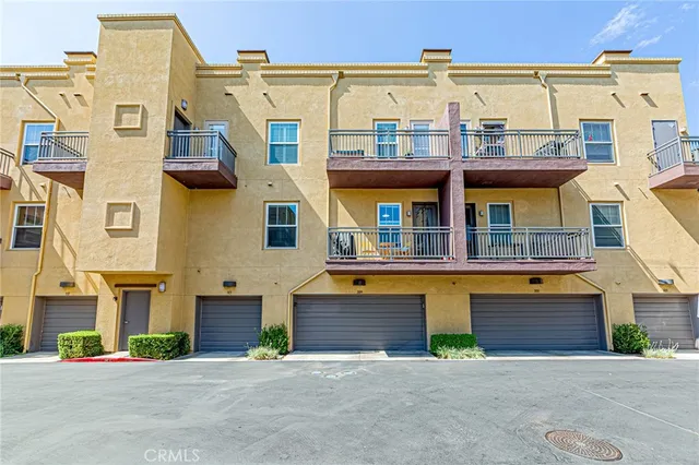 front view of a building with a street