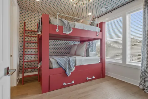 a view of a bedroom with window