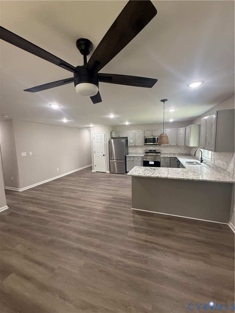 3430 The Loop Road Henrico, VA 23231 - Photo 8 of 26 Wood-finish flooring throughout, recessed lighting