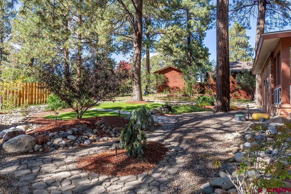 269 Fir Drive Durango, CO 81301 - Photo 9 of 23 a view of a yard with plants and trees