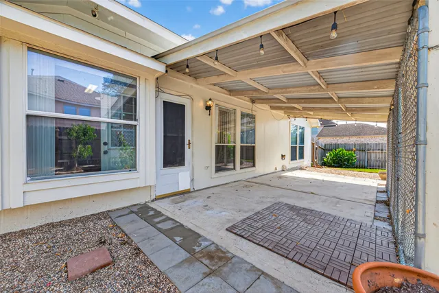 a backyard of a house