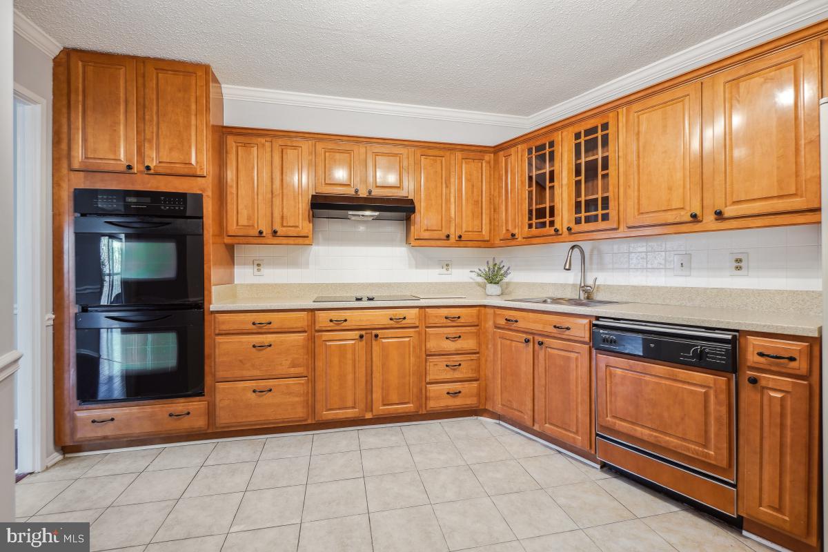 5903 Mt Eagle Drive, Unit 314 Alexandria, VA 22303 - Photo 17 of 44 a kitchen with granite countertop wooden cabinets a sink and dishwasher