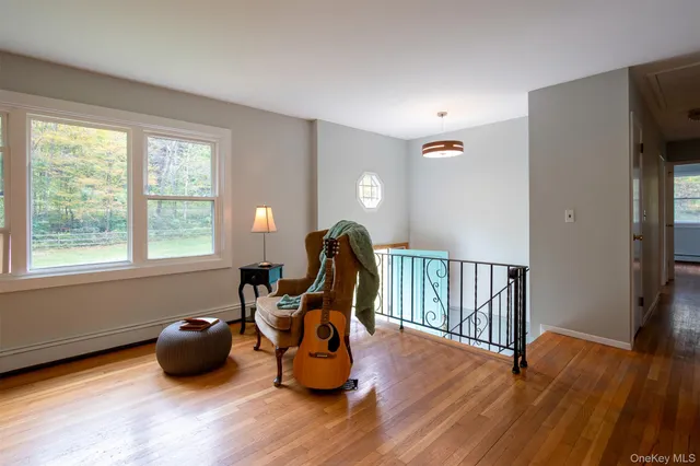 a workspace with wooden floor windows and wooden floor