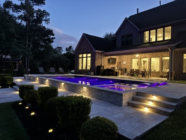 30702 Spring Lake Boulevard Tomball, TX 77375 - Photo 44 of 49 Custom lights in pool, walkways, and in the landscaping