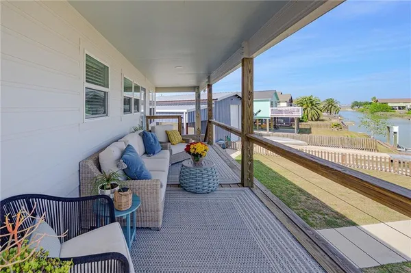 a view of outdoor space with seating area