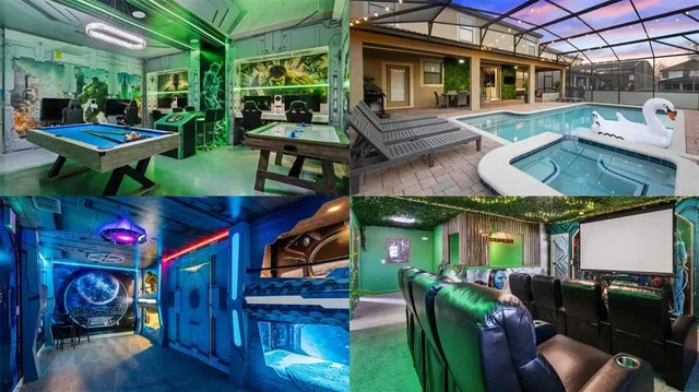 a view of a chairs and table in a patio