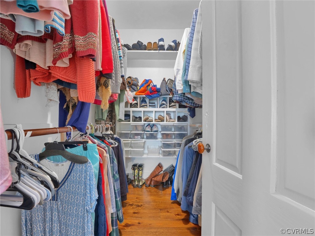 193 Robertsons Siding Road Crewe, VA 23930 - Photo 26 of 47 a view of walk in closet with clothes and shoes