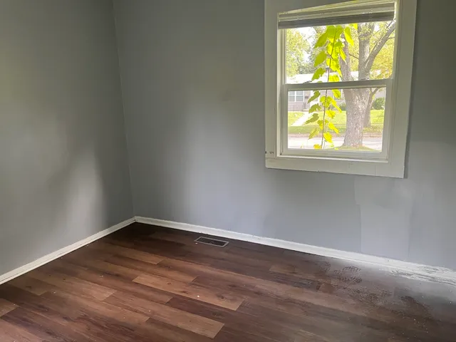 an empty room with a window