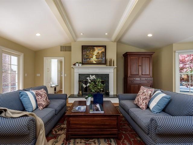 24 Edge Road Atherton, CA 94027 - Photo 8 of 34 a living room with furniture and a fireplace