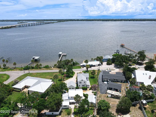 an aerial view of a residential houses