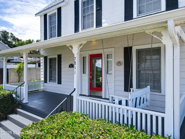 front view of a house with a porch
