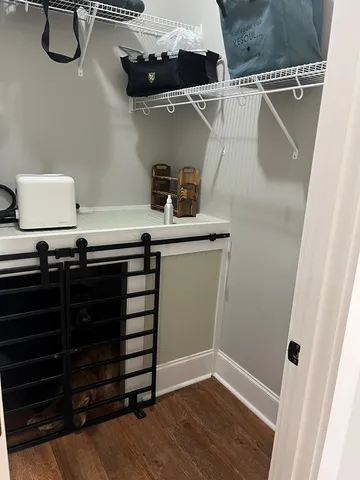 a view of a walk in closet