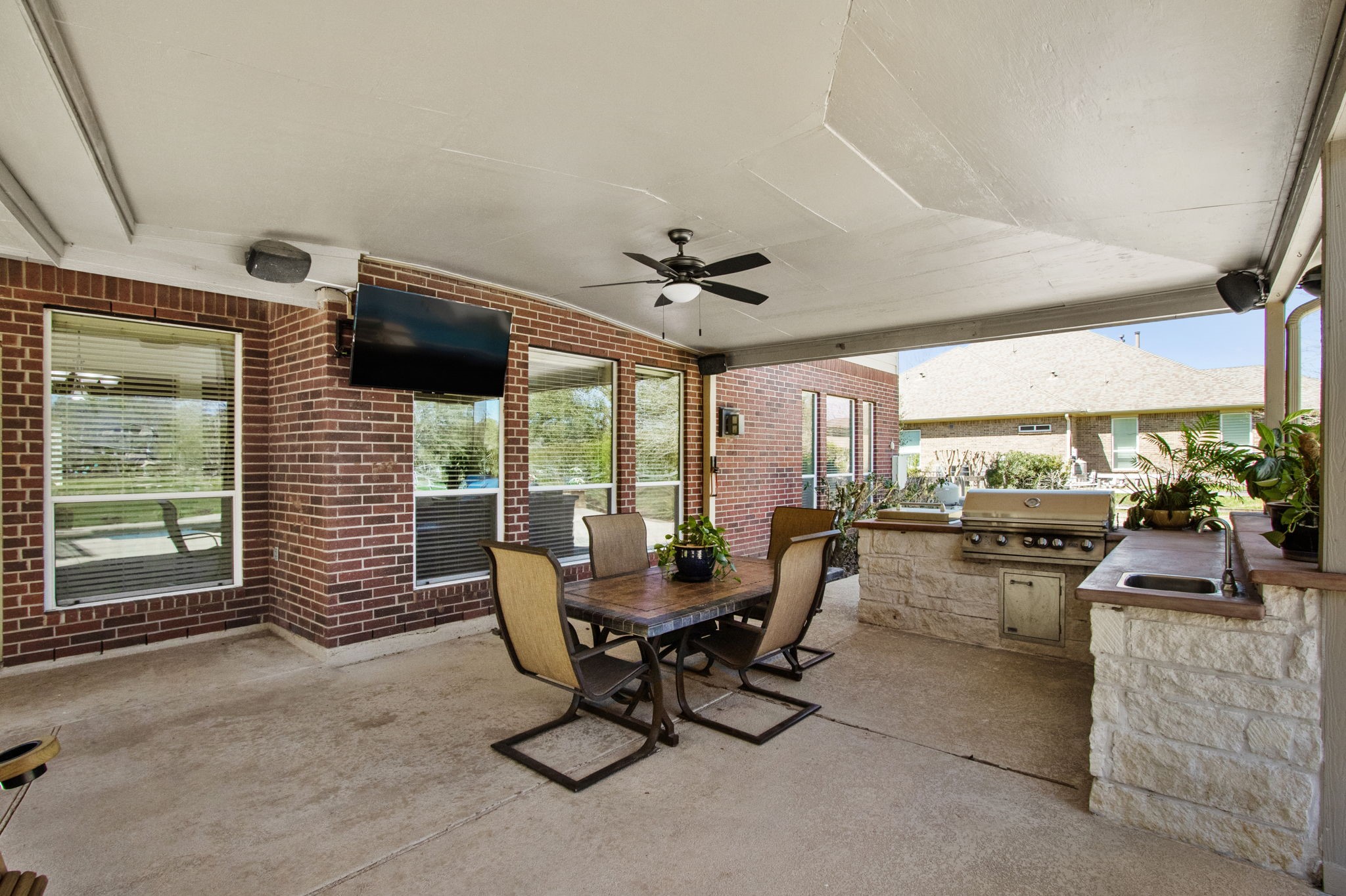 3610 Wellspring Lake Drive Fulshear, TX 77441 - Photo 30 of 45 a view of a dining room with furniture window and outside view