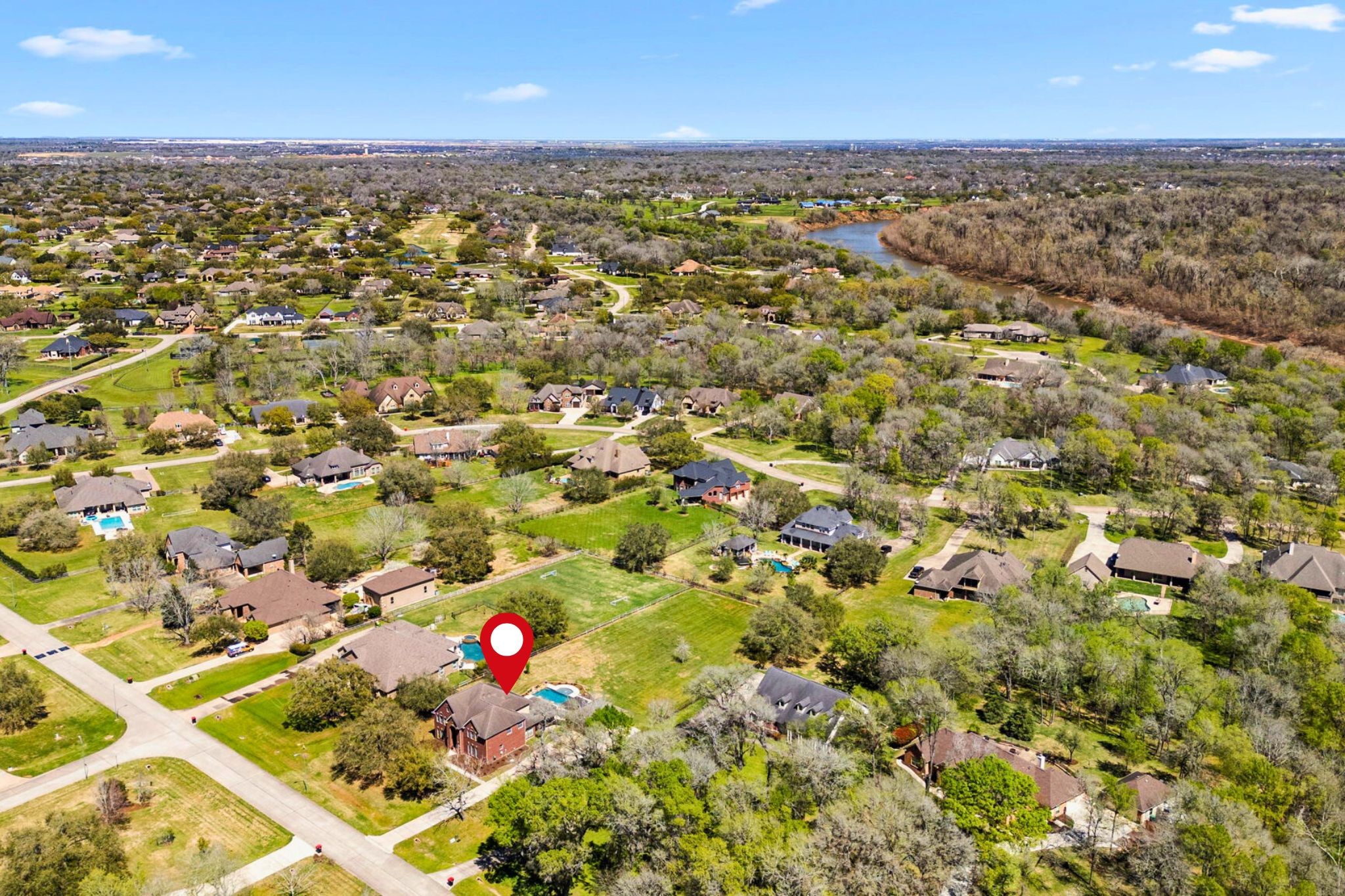 3610 Wellspring Lake Drive Fulshear, TX 77441 - Photo 39 of 45 an aerial view of residential houses with outdoor space