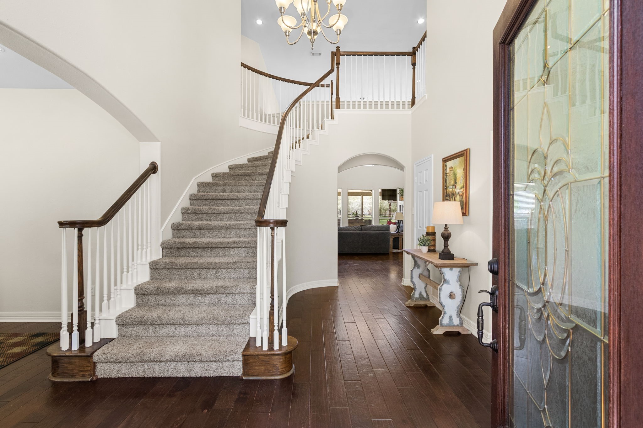 3610 Wellspring Lake Drive Fulshear, TX 77441 - Photo 5 of 45 a view of entryway and hall with wooden floor