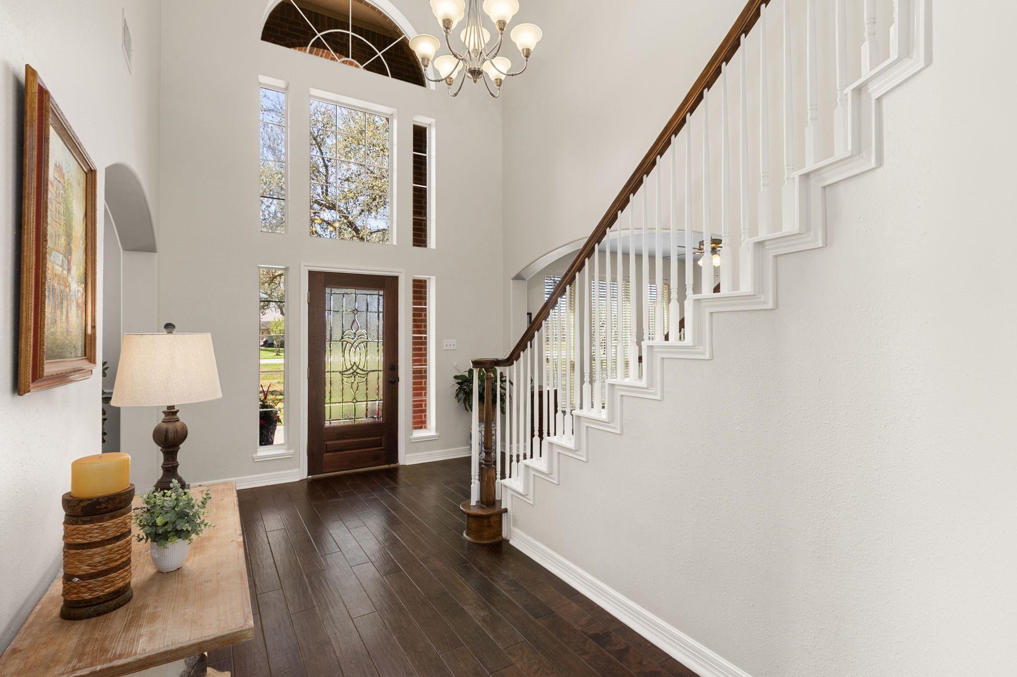 3610 Wellspring Lake Drive Fulshear, TX 77441 - Photo 6 of 45 a view of entryway and hall with wooden floor
