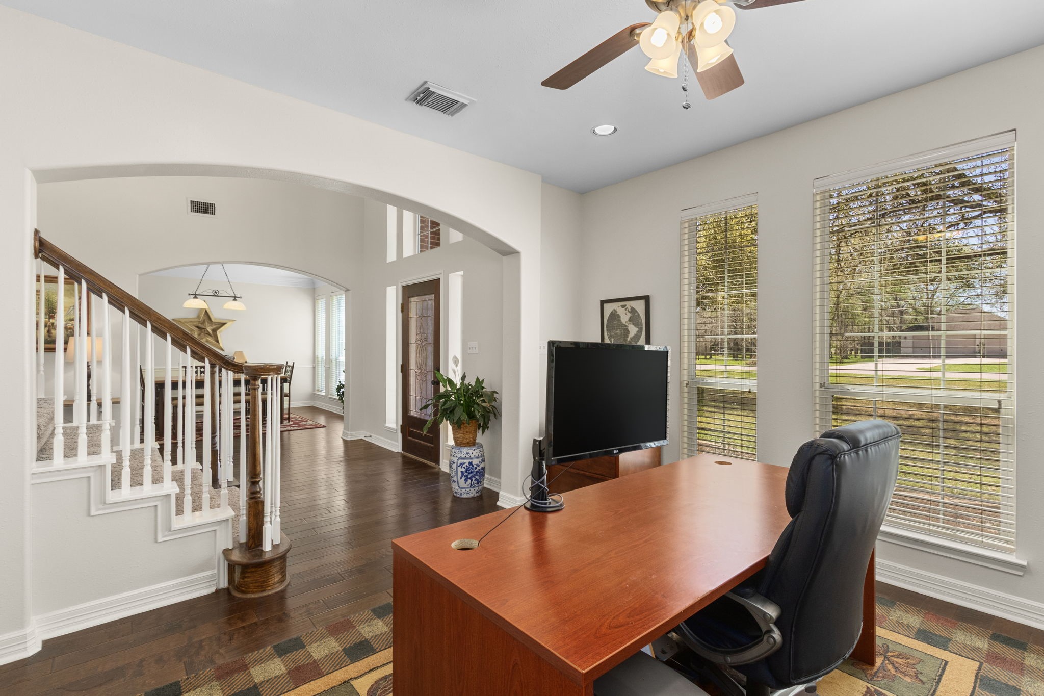 3610 Wellspring Lake Drive Fulshear, TX 77441 - Photo 8 of 45 a room with furniture pool table flat screen tv and a chandelier