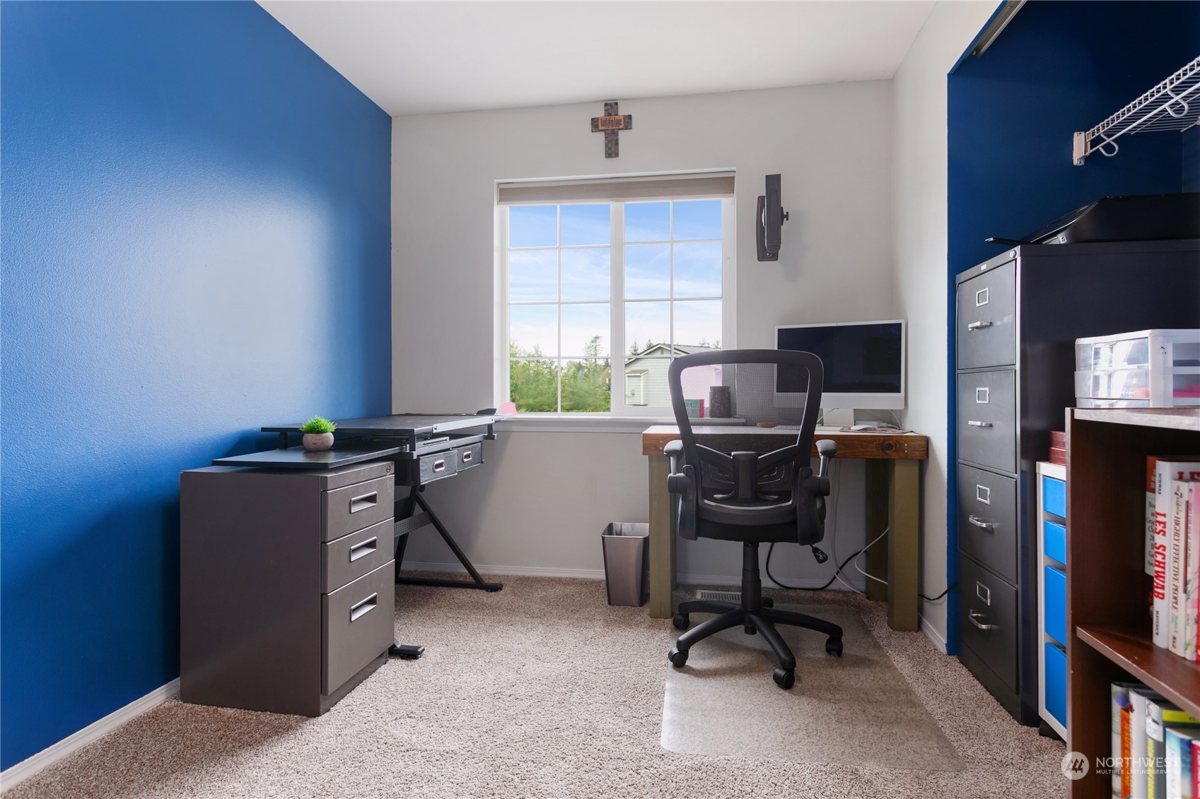 310 Allison Way Nooksack, WA 98276 - Photo 18 of 35 a view of a workspace with furniture and a window
