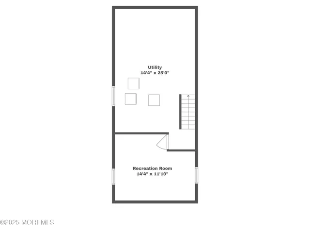 a picture of a bench in a white building