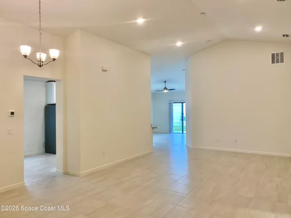 a view of a livingroom with an empty space